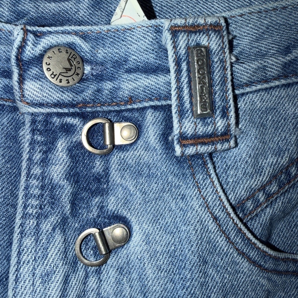 Rocky Mountain Jeans Women's Size 25/1 Blue High Rise Western VTG Bling D Ring - Picture 3 of 11